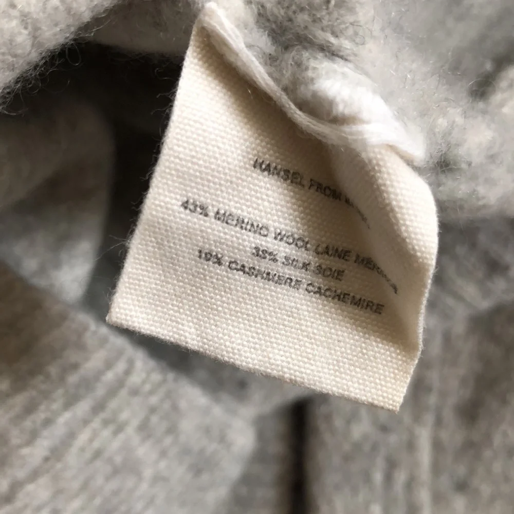 Hansel from Basel Gray Wool Silk Cardigan Cashmere - Picture 7 of 9
